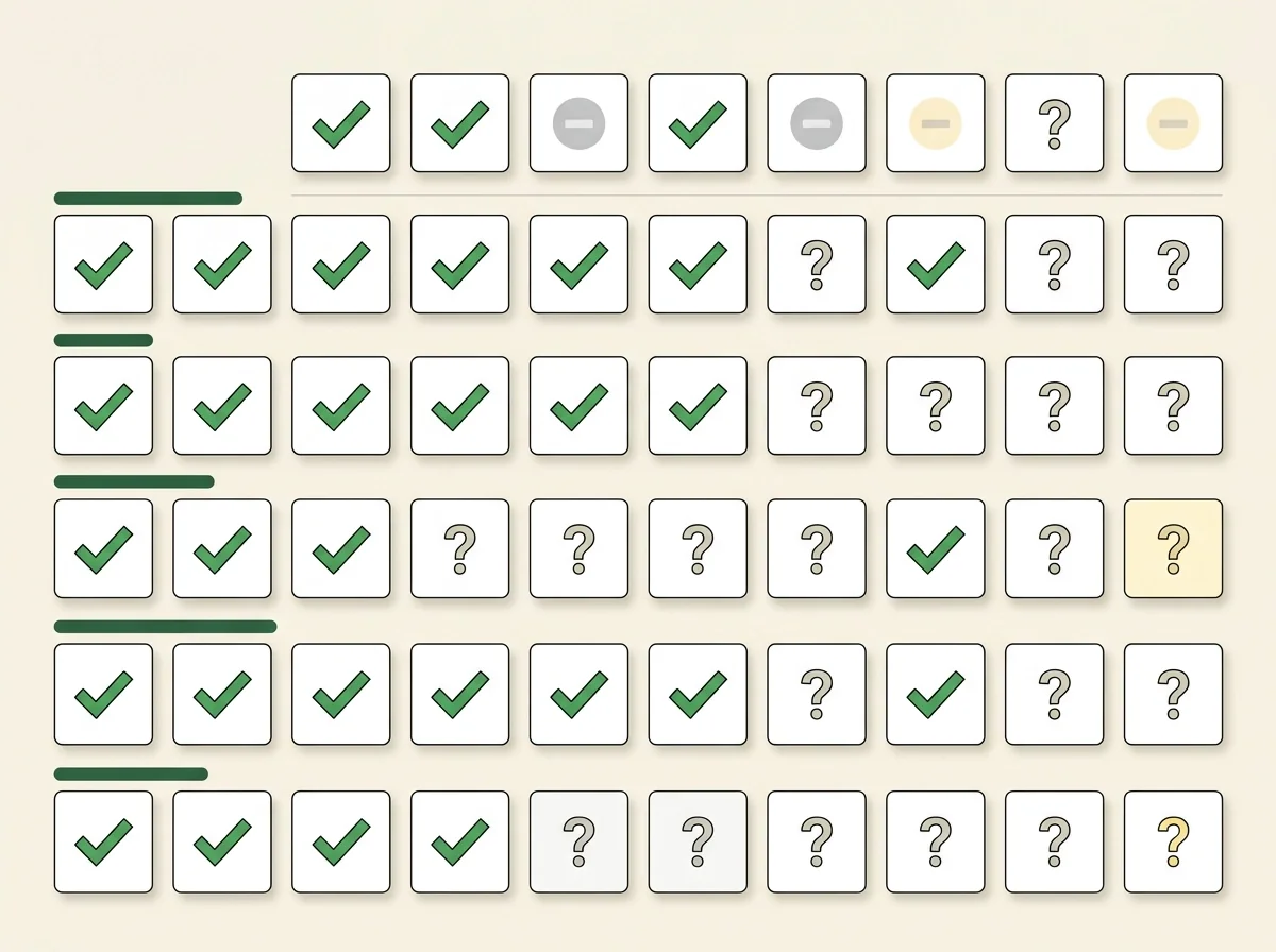 Evidence matrix for 30Bet UK checks